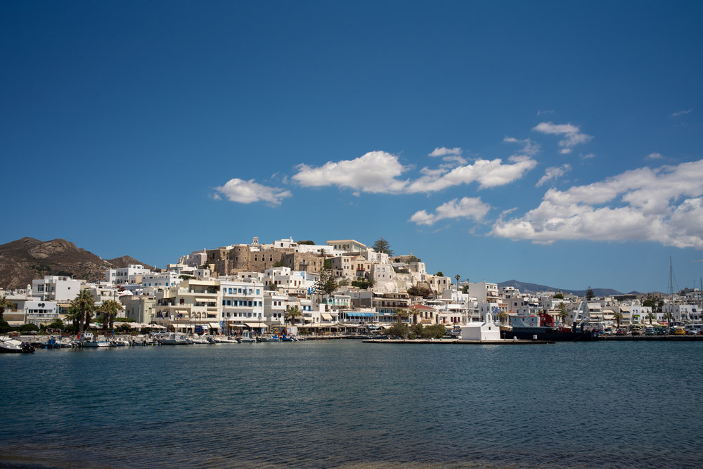 Our view of Naxos as the ferry pulled into port